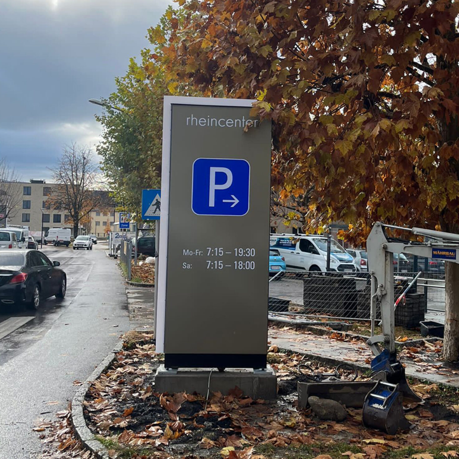 Eurospar Lustenau Pylon Parkplatz