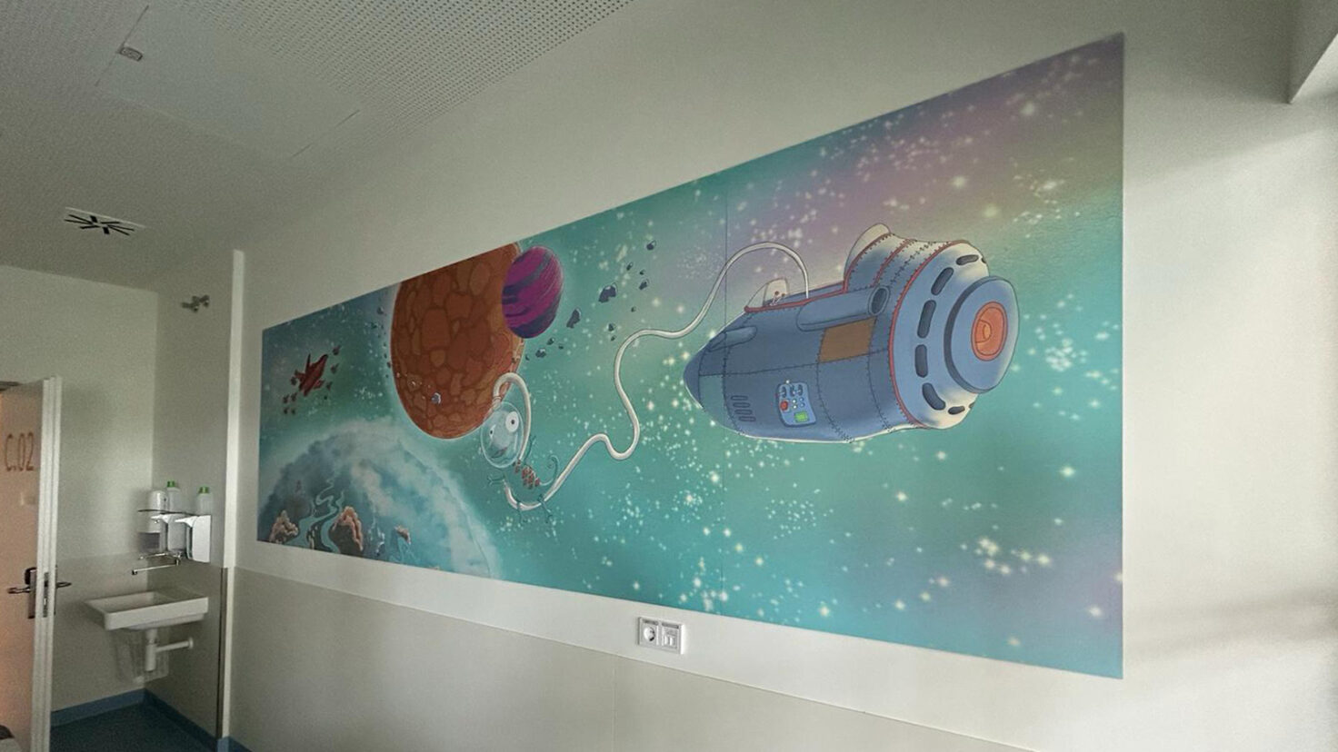 Klinik Oberwart Wandbild KuJ