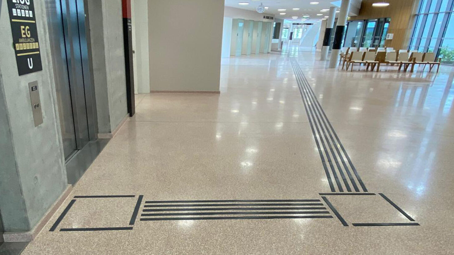 Klinik Oberwart Taktiles Bodenleitsystem