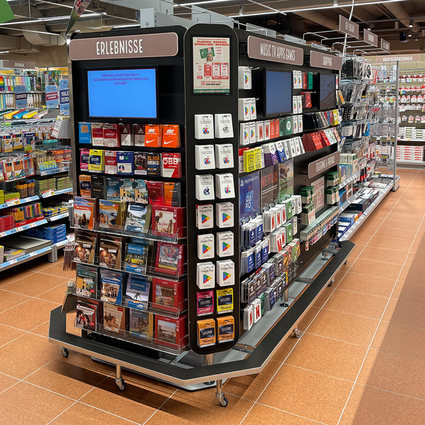 Interspar Graz Gutscheinkarten Regal