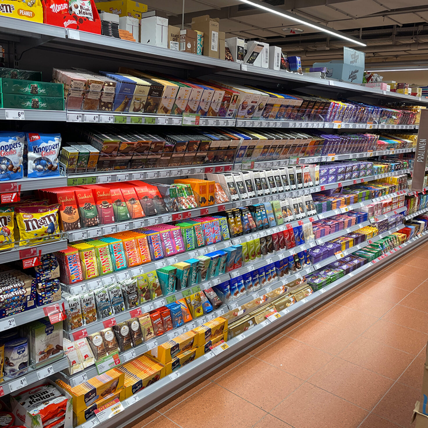 Interspar Graz Schokolade Regal